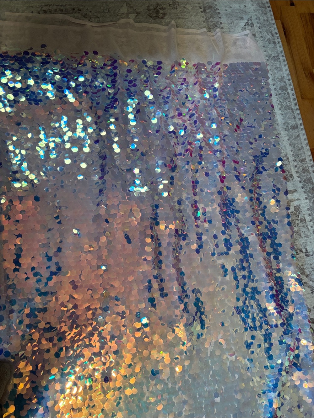 Iridescent Sequin Backdrop Panel - Pink